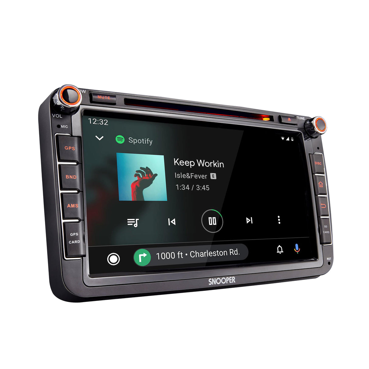 Snooper Car Stereos Snooper SMH-580VW 8" Multimedia Player with Advanced Smartphone Control
