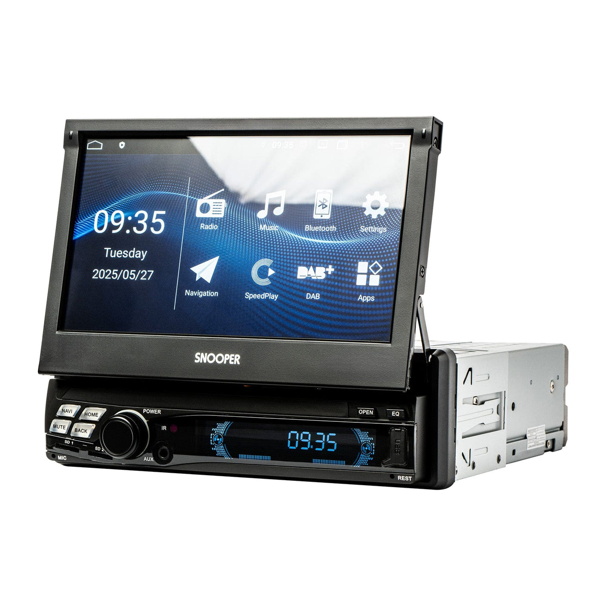Snooper Car Stereos Snooper SMH-725DAB Single Din 7" Multimedia Receiver with Apple CarPlay, Android Auto, DAB/DAB+