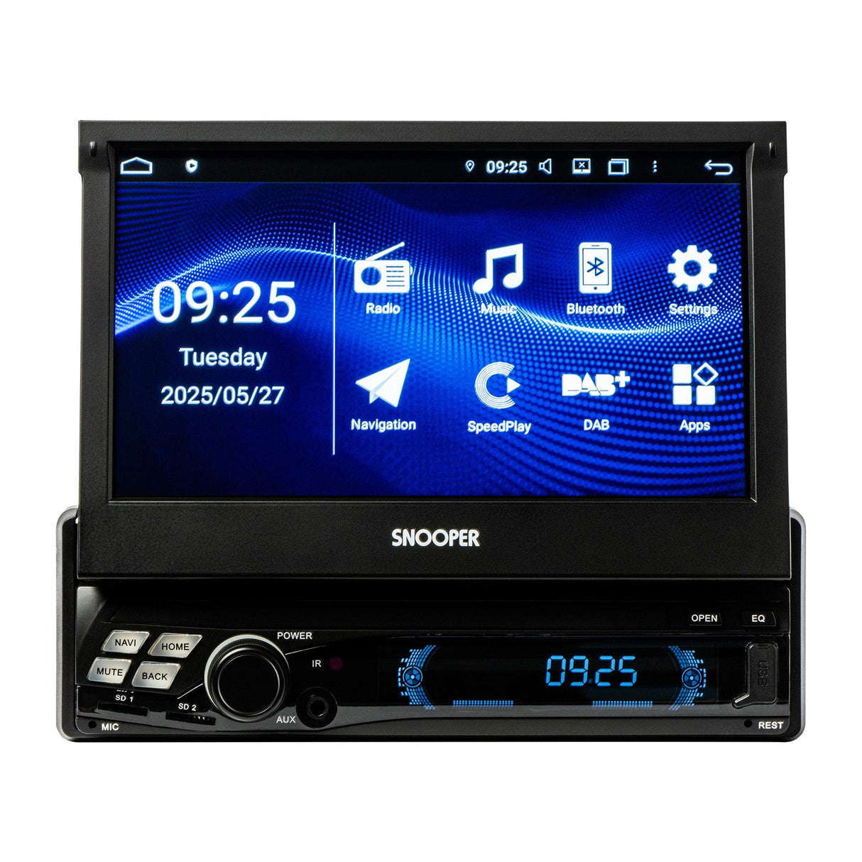 Snooper Car Stereos Snooper SMH-725DAB Single Din 7" Multimedia Receiver with Apple CarPlay, Android Auto, DAB/DAB+