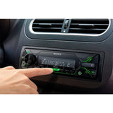 Sony Car Stereos Sony DSX-A212UI Single Din Digital Media Receiver with Green illumination, Aux and USB