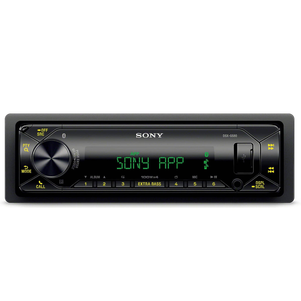 Sony Car Stereos Sony DSX-GS80 High Power Mechless Stereo with Bluetooth, USB, and AUX - 100W x4 Can Also power a Subwoofer
