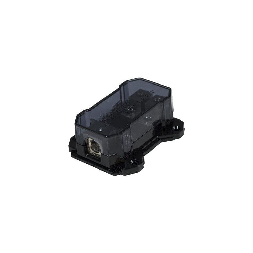 Stinger SSFDB428 Distribution Block - 4 Gauge Input To Dual 8 Gauge Output Power Block For Car Audio