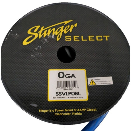 Stinger Stereo Fitting Stinger 1/0GA MATTE BLUE POWER WIRE - SSVLP0BL