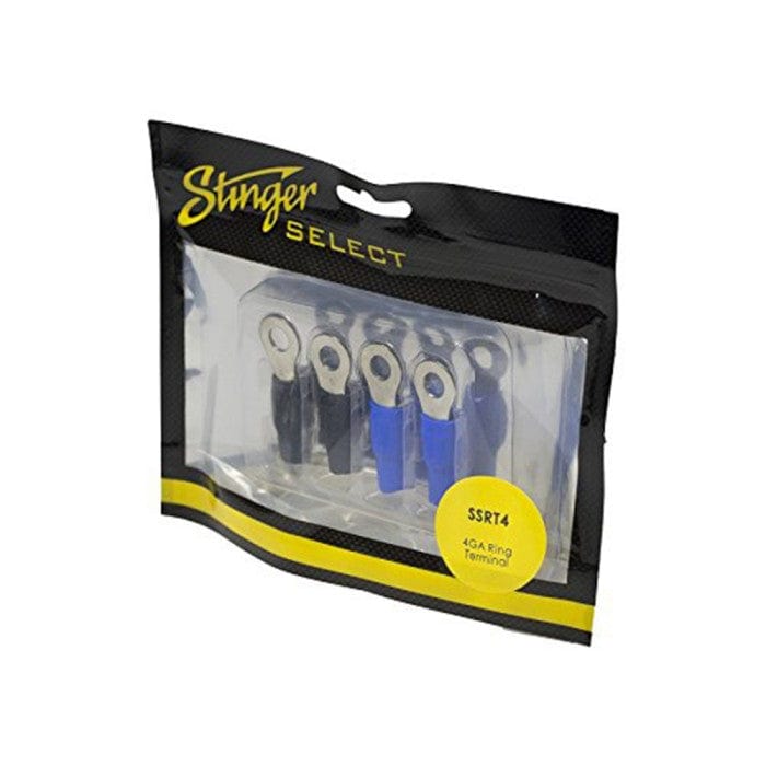 Stinger Amp Wiring and Fitting Parts Stinger 4GA RING TERMINAL 4 PACK - SSRT4