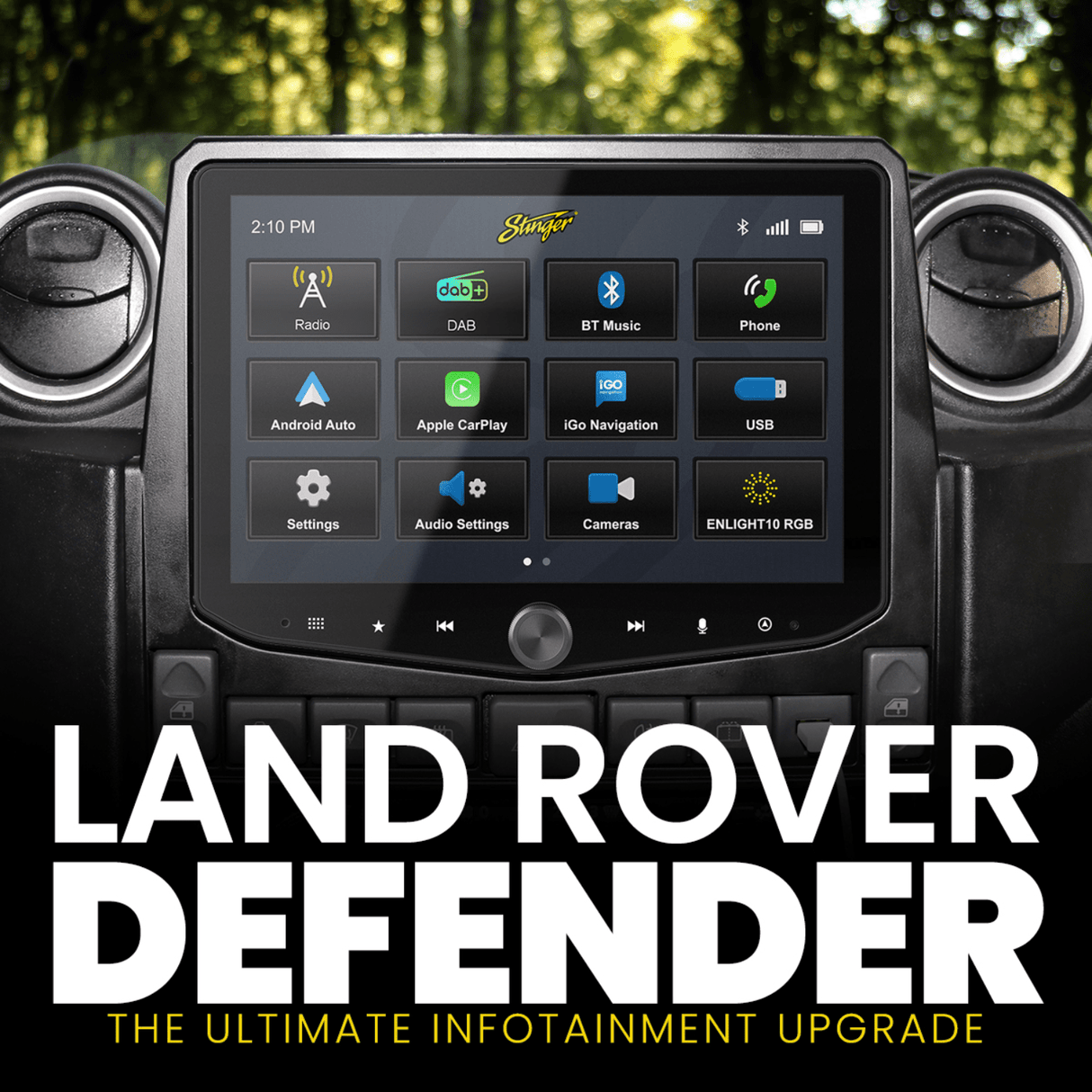 Stinger Car Stereos Stinger HORIZON10 iX210E-LR1 10" Touch Screen Land Rover Defender 2007-2016