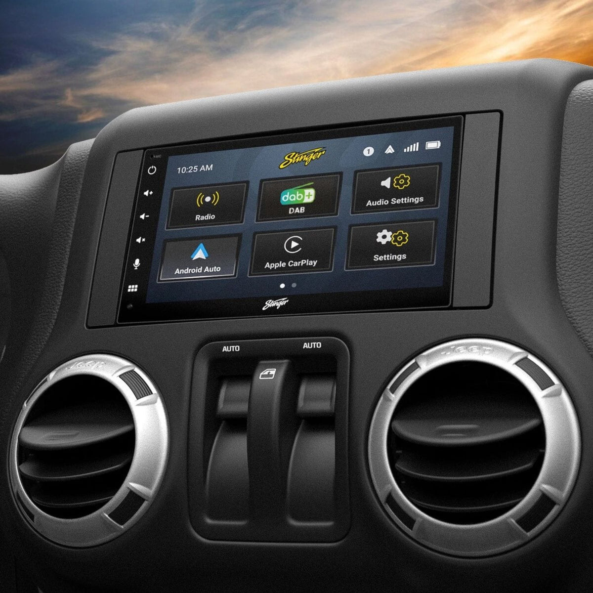 Stinger Double Din Car Stereos Stinger IE268E Double DIN Stereo 6.8" HD Touchscreen Wireless Apple CarPlay and Android Auto