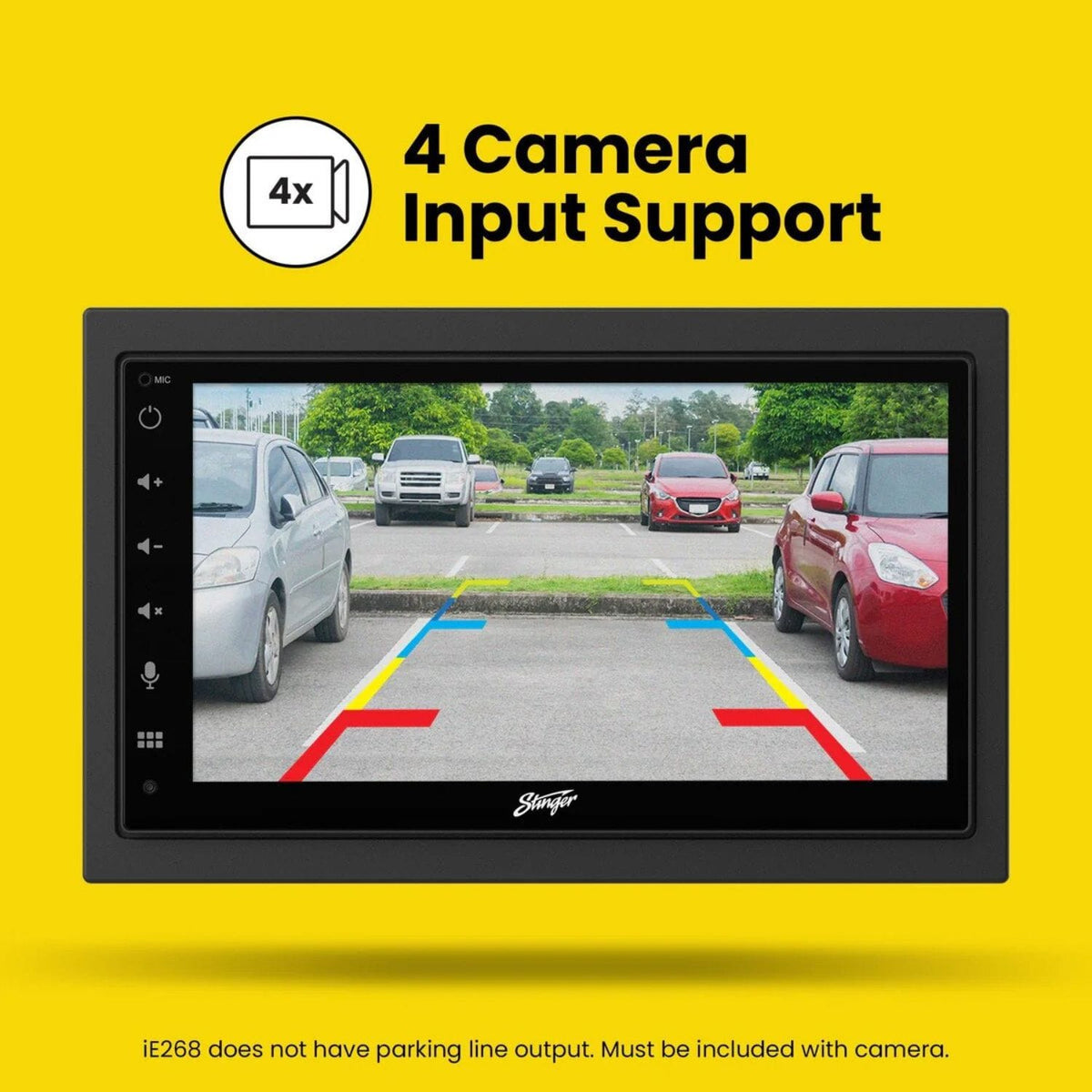 Stinger Double Din Car Stereos Stinger IE268E Double DIN Stereo 6.8" HD Touchscreen Wireless Apple CarPlay and Android Auto