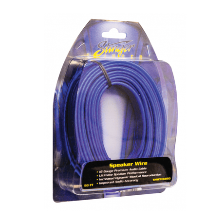 Stinger Fitting Accessories Stinger SHW516B50 - 16 Gauge Speaker Wire Matte Blue 50ft Roll