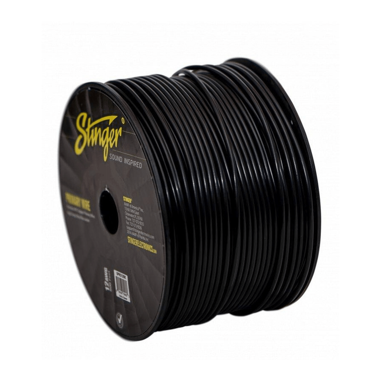 Stinger Fitting Accessories Stinger SPW312BK 12 Gauge Pro Power Wire Black 500ft Roll