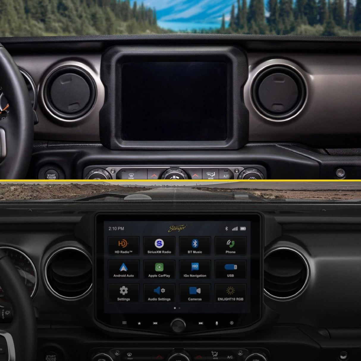 Stinger Car Stereos Stinger SRK-JW18HX Jeep Wrangler JL & Gladiator JT HORIZON10 Installation Kit