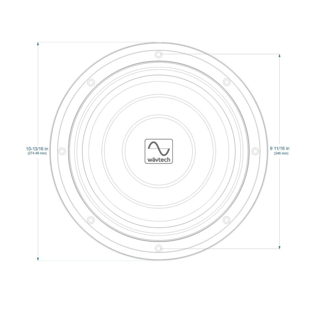 Wavtech Car Subwoofers Wavtech ThinPRO 10" Subwoofer SVC 4 Ohm (WAV-THINPRO10-4)