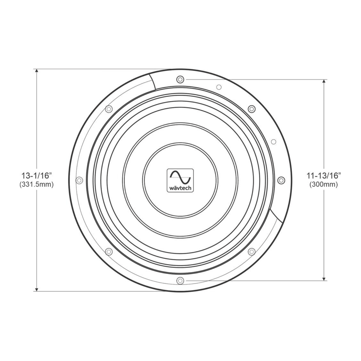 Wavtech Car Subwoofers Wavtech ThinPRO 12" Subwoofer SVC 2 Ohm (WAV-THINPRO12-2)